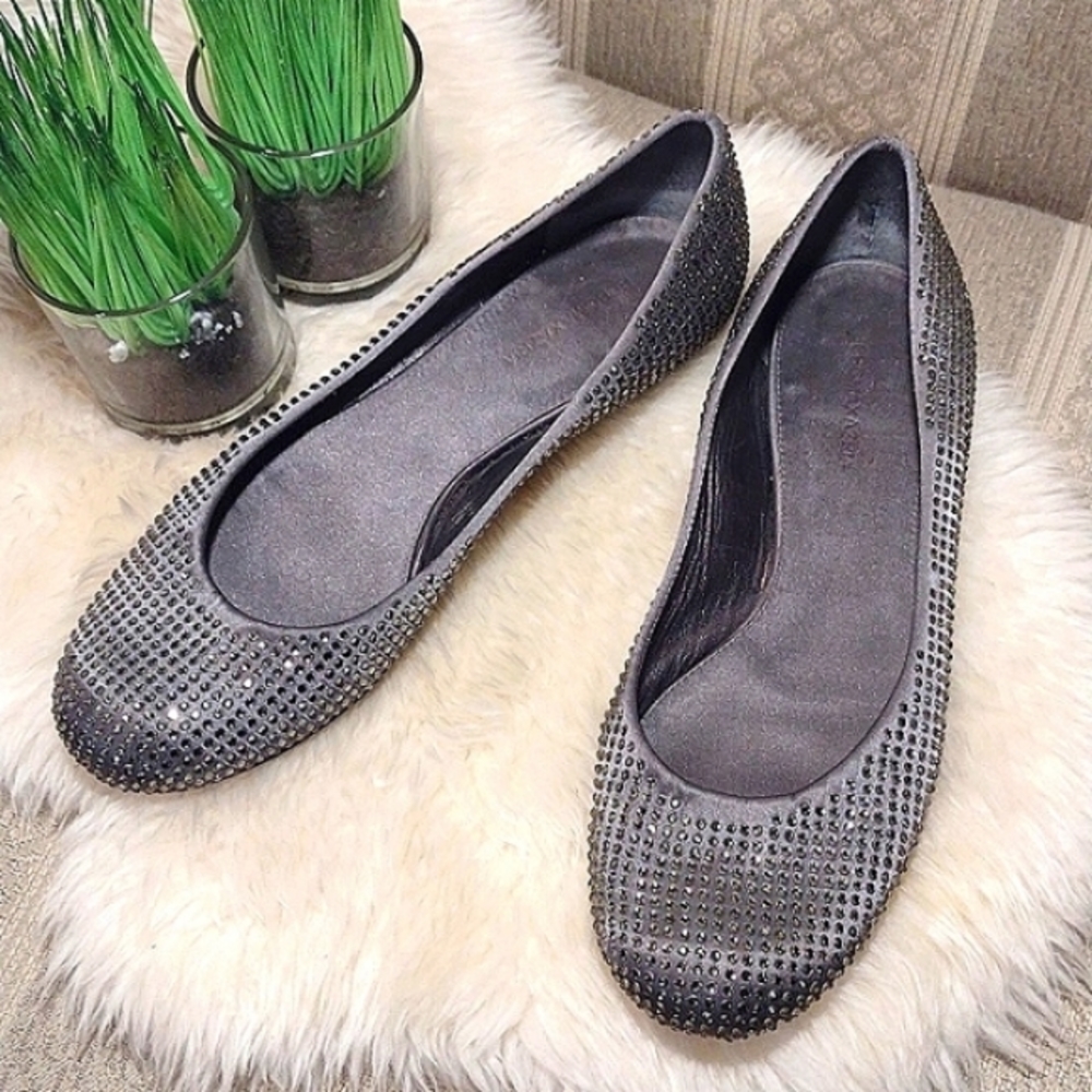 BCBG MaxAzria Gray Sparkling Flats